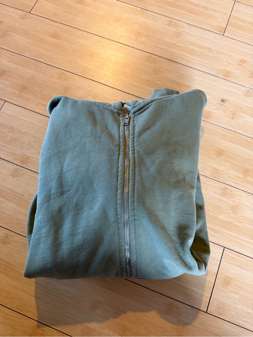 Brandy Oversized Olive Green Zip-Up Bottoms